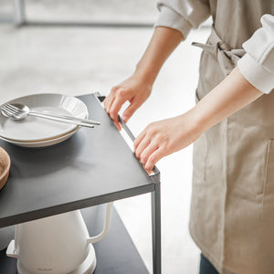 Steel Rolling Utility Cart H 32"-Rolling Carts-Yamazaki Home-White-santoku nyc