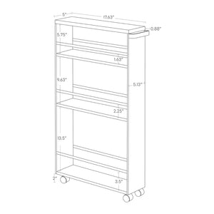 Slime Storage Cart Yamazaki Home Dimensions