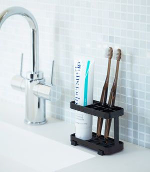 Steel Toothbrush & Toothpaste Stand-Toothbrush Holder-Yamazaki Home-santoku nyc