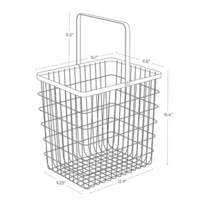 Steel Wire Basket 15" H - Yamazaki Home-Laundry Basket-Yamazaki Home-santoku nyc