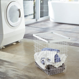 Steel Wire Basket 15" H-Laundry Basket-Yamazaki Home-santoku nyc