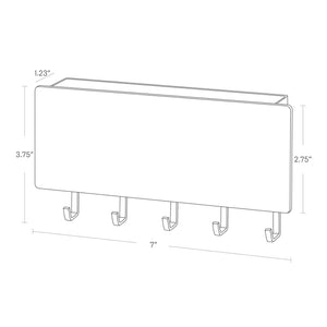 Steel & Wood Magnetic Key Rack - Yamazaki Home-Key Storage-Yamazaki Home-santoku nyc
