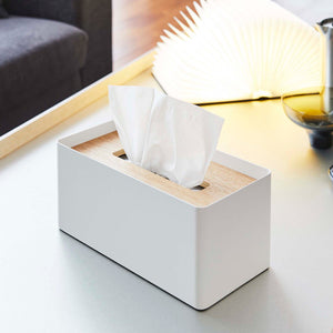Rectangle Tissue Box Cover, Steel-Tissue Case-Yamazaki Home-santoku nyc