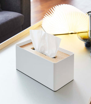Rectangle Tissue Box Cover, Steel-Tissue Case-Yamazaki Home-santoku nyc