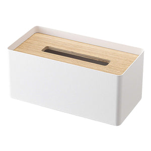 Rectangle Tissue Box Cover, Steel-Tissue Case-Yamazaki Home-Ash-santoku nyc