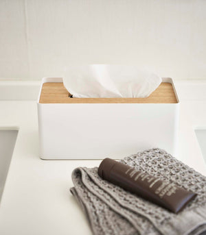 Rectangle Tissue Box Cover, Steel-Tissue Case-Yamazaki Home-santoku nyc