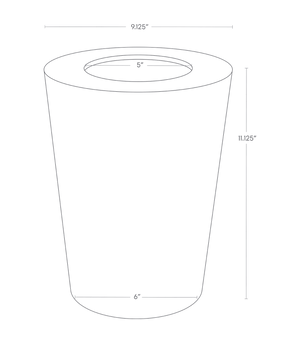 Steel + Wood Round Trash Can - Yamazaki Home-Trash Can - Living-Yamazaki Home-Ash-santoku nyc