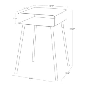 Steel & Wood Storage Table Two Sizes - Yamazaki Home-End + Side Tables-Yamazaki Home-santoku nyc