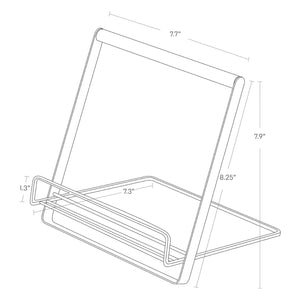 Steel Wood Tablet And Cookbook Stand Kitchen Yamazaki Home Tosca Dimensions