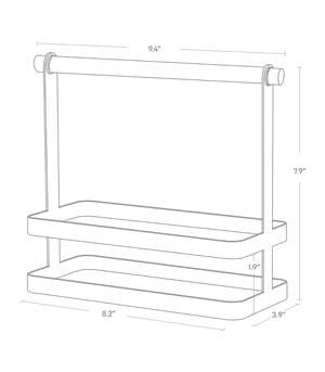 Steel & Wood Tabletop Storage Caddy - Yamazaki Home TOSCA