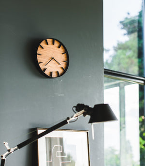 Steel & Wood Wall Clock - Yamazaki Home-Wall Clock-Yamazaki Home-SANTOKU NYC