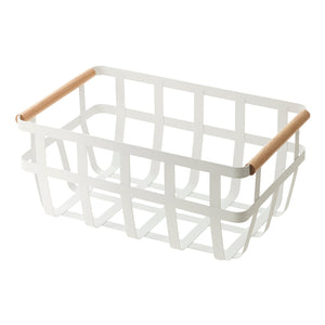 Steel & Wood Storage Basket S/M - Yamazaki Home-Baskets and Bins-Yamazaki Home-Medium-santoku nyc