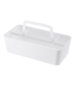 Storage Caddy, Steel-Baskets and Bins-Yamazaki Home-White-santoku nyc