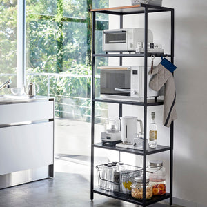 Storage Rack: Three Sizes, Steel-Shelving-Yamazaki Home-35-Inch-White-santoku nyc