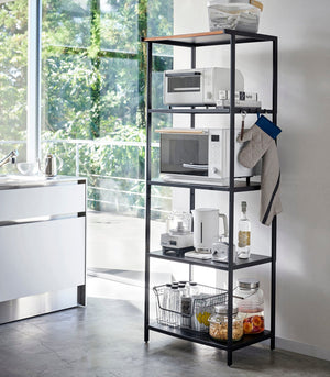 Storage Rack: Three Sizes, Steel - Yamazaki Home-Shelving-Yamazaki Home-XL-Black-SANTOKU NYC