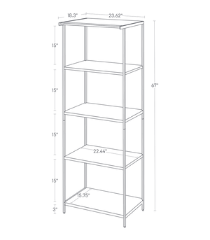Storage Rack: Three Sizes, Steel - Yamazaki Home-Shelving-Yamazaki Home-SANTOKU NYC