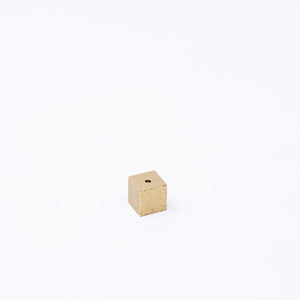 Brass Cube Incense Holder S - Sumitani Saburo Shouten-Incense Holder-Sumitani Saburo Shouten-Gold-santoku nyc