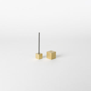 Brass Cube Incense Holder S - Sumitani Saburo Shouten-Incense Holder-Sumitani Saburo Shouten-SANTOKU NYC