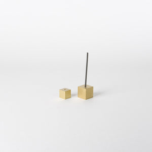 Brass Cube Incense Holder S - Sumitani Saburo Shouten-Incense Holder-Sumitani Saburo Shouten-santoku nyc