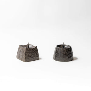 Iron Square Candle Holder Dark Brown - Sumitani Saburo Shouten-Candle Holder-Sumitani Saburo Shouten-santoku nyc