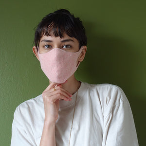 Unisex Botanical Dyed Organic Cotton Face Mask - Carnation(Pink)