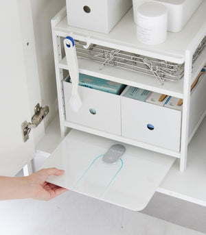 Three-Tier Cabinet Storage Rack 14" H, Steel - Yamazaki Home-Shelving-Yamazaki Home-White-santoku nyc