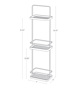 Three-Tier Shower Caddy 26" H, Steel - Yamazaki Home-Shower Caddy-Yamazaki Home-SANTOKU NYC