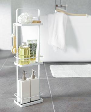 Three-Tier Shower Caddy 26" H, Steel - Yamazaki Home-Shower Caddy-Yamazaki Home-White-santoku nyc