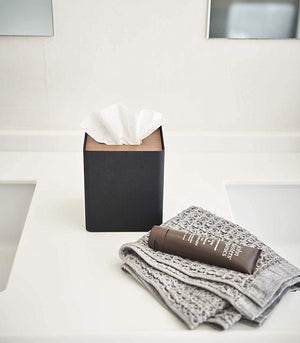 Square Tissue Box Cover, Steel-Tissue Case-Yamazaki Home-santoku nyc
