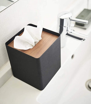 Square Tissue Box Cover, Steel-Tissue Case-Yamazaki Home-santoku nyc