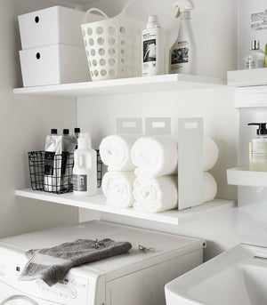 Towel Storage Organizer, Steel-Closet Organizer-Yamazaki Home-santoku nyc