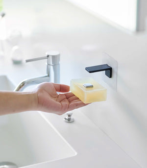 Traceless Adhesive Magnetic Soap Holder - Yamazaki Home-Traceless Adhesive-Yamazaki Home-Black-santoku nyc