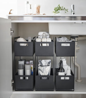 Two-Tier Cabinet Storage Basket - Yamazaki Home-Baskets and Bins-Yamazaki Home-santoku nyc