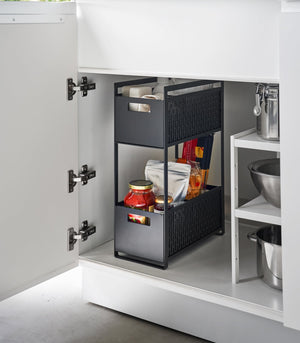 Two-Tier Cabinet Storage Basket - Yamazaki Home-Baskets and Bins-Yamazaki Home-santoku nyc