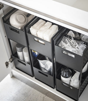 Two-Tier Cabinet Storage Basket - Yamazaki Home-Baskets and Bins-Yamazaki Home-santoku nyc