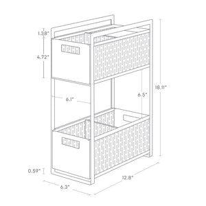 Two-Tier Cabinet Storage Basket - Yamazaki Home-Baskets and Bins-Yamazaki Home-santoku nyc