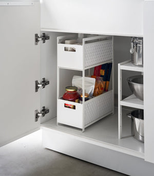 Two-Tier Cabinet Storage Basket - Yamazaki Home-Baskets and Bins-Yamazaki Home-santoku nyc