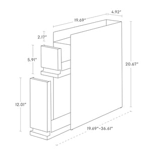 Two-Tier Sliding Drawer Seasoning Rack, Steel - Yamazaki Home-Kitchen Organizer-Yamazaki Home-santoku nyc