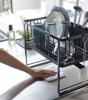 Two-Tier Steel Wire Dish Rack - Yamazaki Home-Dish Rack-Yamazaki Home-SANTOKU NYC