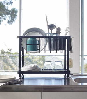Two-Tier Steel Wire Dish Rack - Yamazaki Home-Dish Rack-Yamazaki Home-SANTOKU NYC