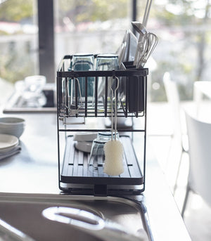 Two-Tier Steel Wire Dish Rack - Yamazaki Home-Dish Rack-Yamazaki Home-SANTOKU NYC