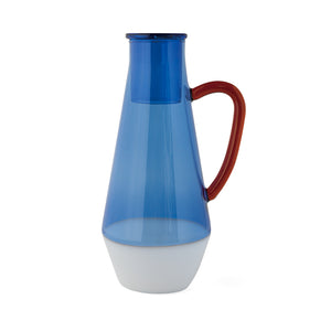 TWO TONE Heat-Resistant Glass & Milk Glass Carafe - amabro-Carafes-santoku nyc