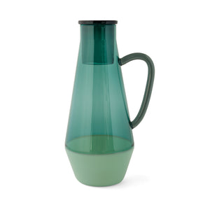 TWO TONE Heat-Resistant Glass & Milk Glass Carafe - amabro-Carafes-santoku nyc