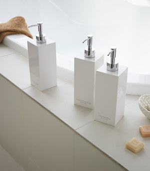Square Shower Dispenser: Three Styles-Shower Dispenser-Yamazaki Home-santoku nyc