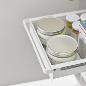 Under-Sink Rack With Pull-Out Shelf, Steel - Yamazaki Home-Kitchen Organizer-Yamazaki Home-White-santoku nyc