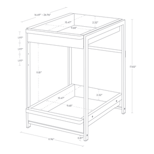 Under-Sink Rack With Pull-Out Shelf, Steel - Yamazaki Home-Kitchen Organizer-Yamazaki Home-White-santoku nyc