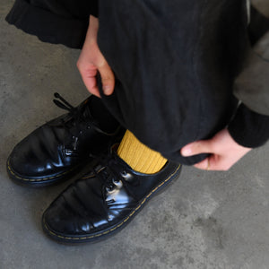 Unisex Linen Ribbed Socks - NISHIGUCHI-Socks-NISHIGUCHI-Yellow-S-santoku nyc