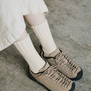 Unisex Recycled Wool & Cotton Boot Socks - NISHIGUCHI-Socks-NISHIGUCHI-santoku nyc