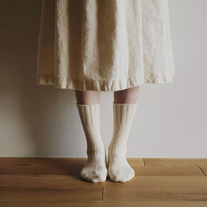 Unisex Recycled Wool & Cotton Boot Socks - NISHIGUCHI-Socks-NISHIGUCHI-santoku nyc