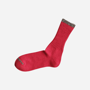 Unisex Silk Cotton Socks - NISHIGUCHI-Socks-NISHIGUCHI-Red-S-santoku nyc